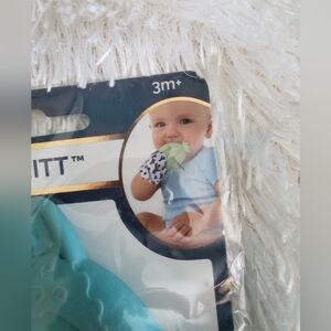 Teal Baby Teething Mitt